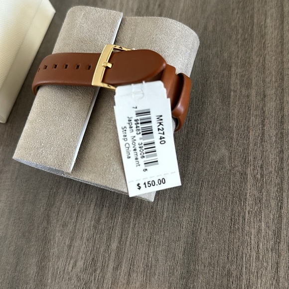 MICHAEL KORS Women's Pyper Luggage Leather Strap Watch - Picture 5 of 7